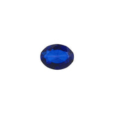 Blue Amber Faceted Oval Diamond Cut Stone